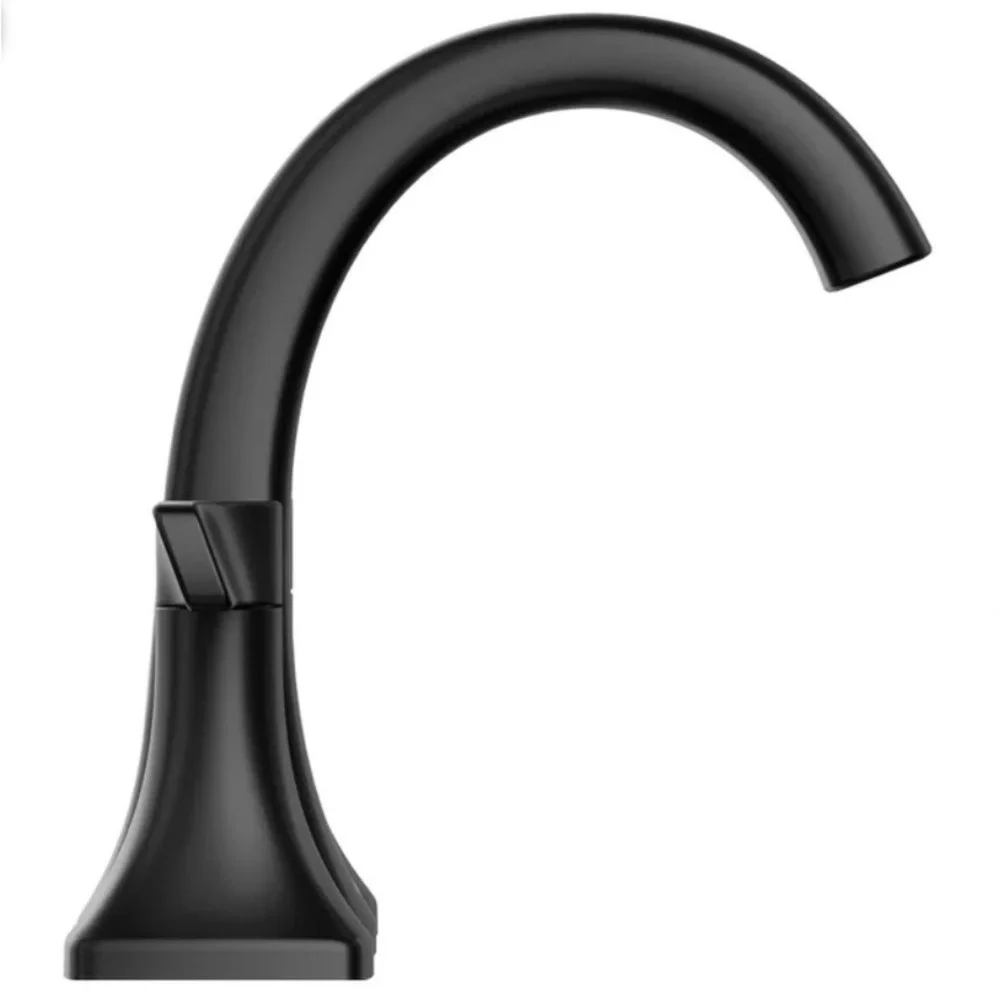 Kohler Riverly Matte Black Bathroom Faucet Widespread 2 - Handle New